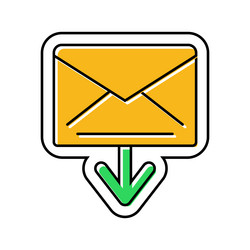 Closed envelope message loading color icon vector