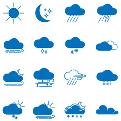 clouds icons set of in different form vector image