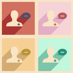 Flat with shadow concept and mobile application vector