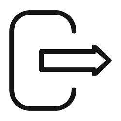 logout sign out icon ideal for exiting systems vector image