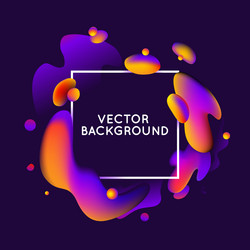 design template with abstract fluid shapes vector image