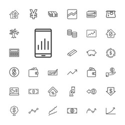 Financial icons vector