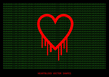 heartbleed openssl bug shape bleeding heart vector image