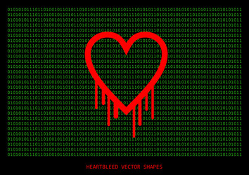 heartbleed openssl bug shape bleeding heart vector