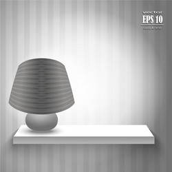 Lamp on the shelf vector