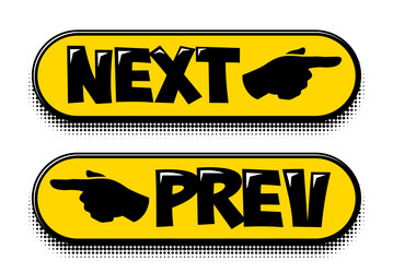 next and previous buttons vector image