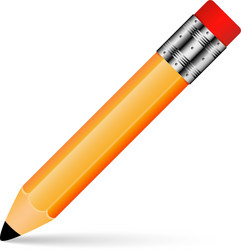 pencil with shadow on a white background eps 10 vector