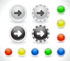 website menu buttons vector image