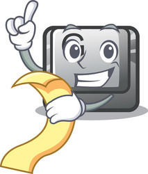 with menu button g in character shape vector image