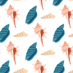 seashell pattern design with various colors vector image