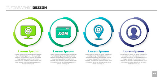 set mail and e-mail website template location vector image