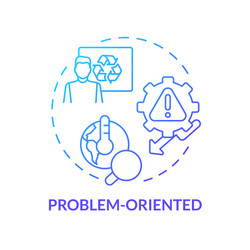 Thin line simple gradient problem oriented icon vector