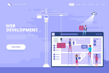 web design and app development concept vector image