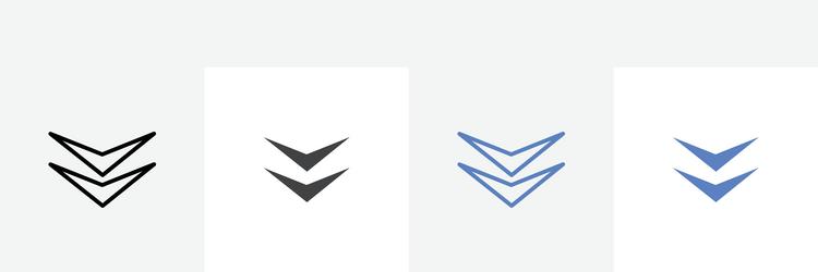 down arrow icon set use for web ui or app vector image