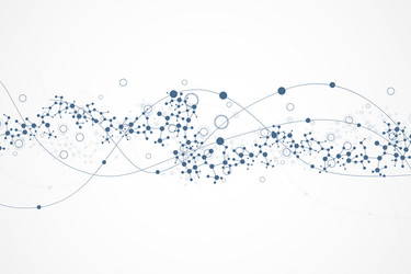 science network pattern connecting lines and dots vector