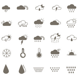 clouds icons set of in different form vector image