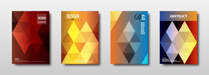 future template design with triangle texture vector image