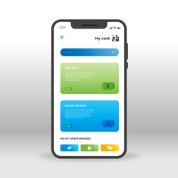 Online Banking UI Mobile Screen Vector Image