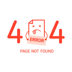 404 error with character design template vector image