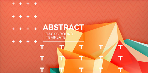 low poly design 3d triangular shape background vector image