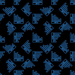 Maths science bar graph concept dark line vector