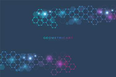Science network pattern connecting lines and dots vector