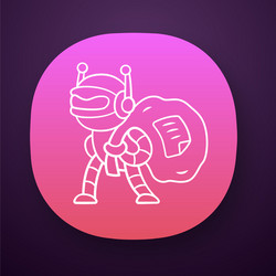 scraper bot app icon malicious robot content vector