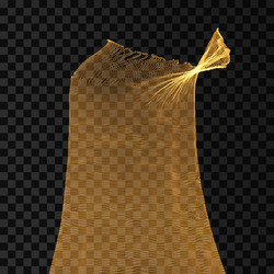array with dynamic particles 3d futuristic vector image