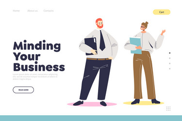 business consulting concept landing page vector