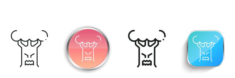 haunted icon thin linear regular and button style vector image
