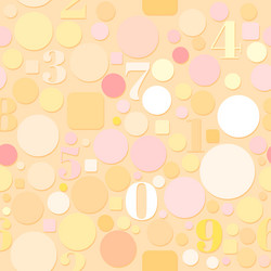 seamless pattern with numbers and circles vector