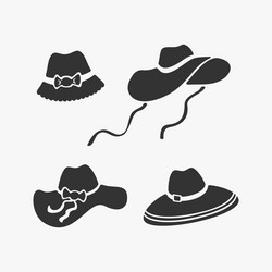 Set women hats vector