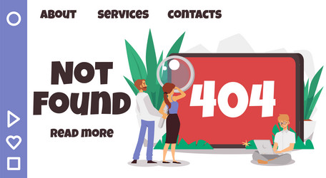 404 or not found page system failure warning vector image