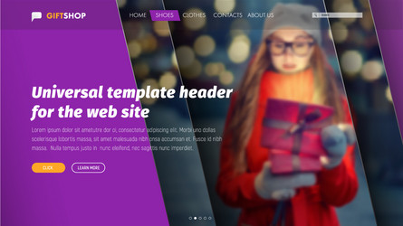 Design ultraviolet header for a web site vector