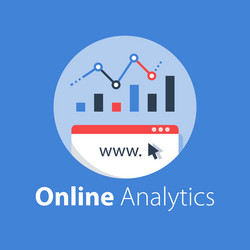 Online analytics web statistic internet big data vector