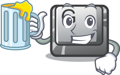with juice button g in character shape vector image
