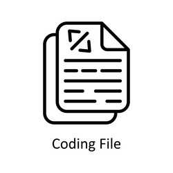 coding file outline icon design vector image