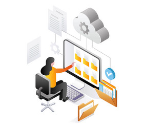 Big Data Document Selection vector image
