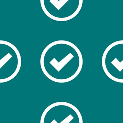 check mark web icon flat design seamless pattern vector image