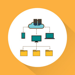 data center and file design vector image