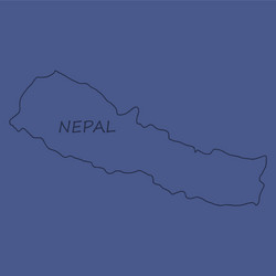 Nepal map with shadow effect vector