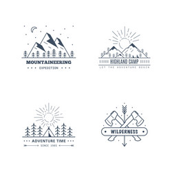Outdoor Adventure Logo Set Vector Image
