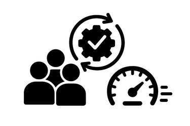 team collaboration enhances productivity through Vector Image