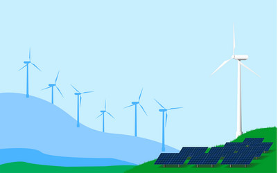 Solar panel element alternative source Royalty Free Vector