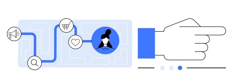 customer journey mapping with steps highlighted vector image