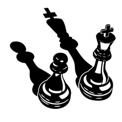 king and a pawn vector