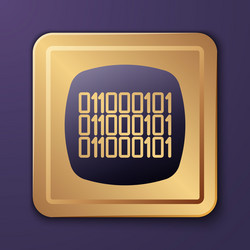 purple binary code icon isolated on vector image