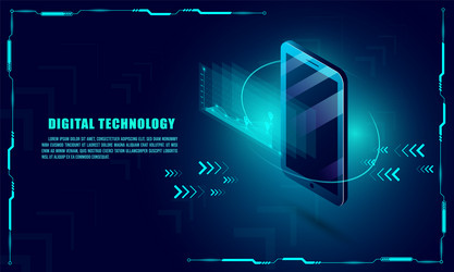 smartphone device access with fingerprint system vector image