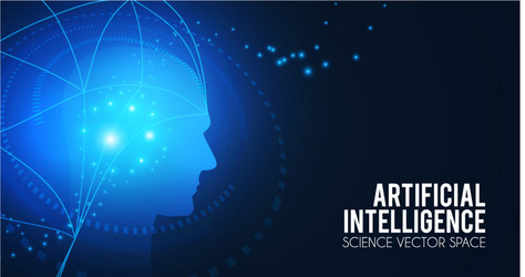 Artificial Intelligence Data Network vector image