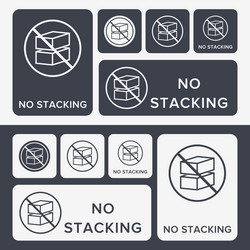 Do not stack packaging symbol sign and label Vector Image